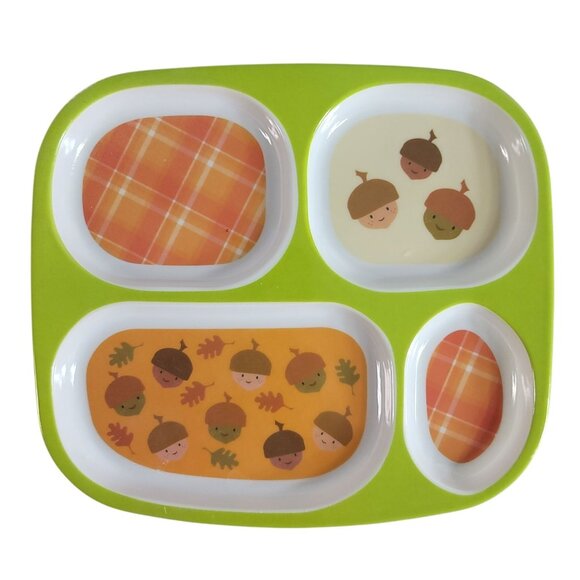 Target Holiday 08 Melamine Divided Plates Set of 4 Halloween Thanksgiving Xmas - Picture 2 of 16